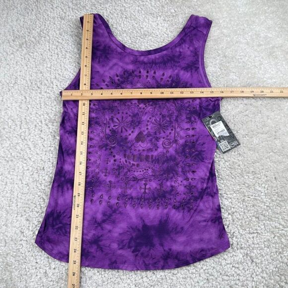 Hurley Ginger Skull Cut Out Tank Purple NEW - Picture 10 of 10